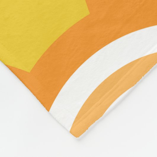 Japans Wave Seigaiha Patroon Geel Sinaasappel Fleece Deken (Hoek)