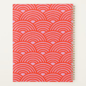 Japans Wave Seigaiha Pattern Roze Rood Planner (Achterkant)