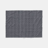 Japans weerpatroon in donkerblauw fleece deken (Voorkant (Horizontaal))