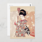   Japans Wenskaart Shimura Tatsumi Briefkaart (Voorkant / Achterkant)