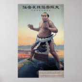  Japans wereldreizen met Sumo Wrestler Poster (Voorkant)