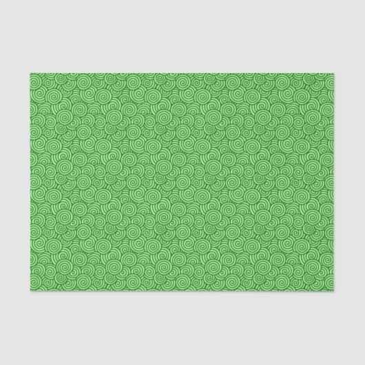 Japans wervelingspatroon - groene pijnboom en tissuepapier (Voorkant)