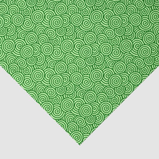 Japans wervelingspatroon - groene pijnboom en tissuepapier (Detail)