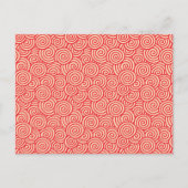 Japans wervelpatroon - koraal sinaasappel briefkaart (Voorkant)