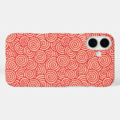 Japans wervelpatroon - koraal sinaasappel Case-Mate iPhone case (Achterkant (horizontaal))