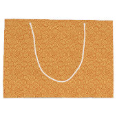 Japans wervelpatroon - mandarijn en licht sinaasap groot cadeauzakje (Achterkant)
