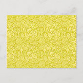 Japans wervelpatroon - mosterd en lichtgeel briefkaart (Voorkant)