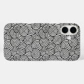 Japans wervelpatroon - wit en zwart Case-Mate iPhone case (Achterkant (horizontaal))