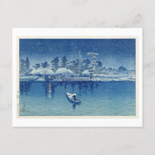 Japans Winter Night Vist Scene Briefkaart