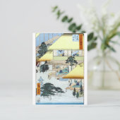  Japans winterbos Art Ukiyo-e Briefkaart (Staand voorkant)