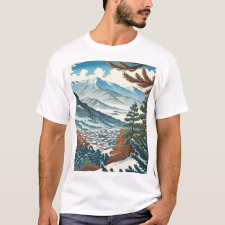 Japans winterlandschap t-shirt