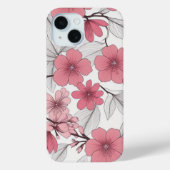 Japans Wit Roze Sakura Kersenbloesem Patroon Case-Mate iPhone Case (Achterkant)