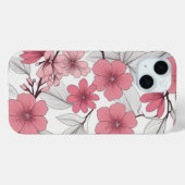 Japans Wit Roze Sakura Kersenbloesem Patroon Case-Mate iPhone Case (Achterkant (horizontaal))