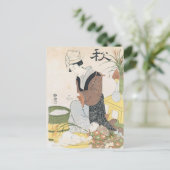  Japans Woman Washing Briefkaart (Staand voorkant)