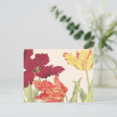  Japans Woodblock Art Ruffled Tulips Briefkaart (Staand voorkant)