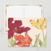  Japans Woodblock Art Ruffled Tulips Briefkaart (Voorkant / Achterkant)
