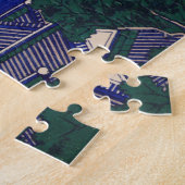 Japans Woodblock Art Sakura Mount Fuji Legpuzzel (Zijkant)