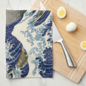 Japans Woodblock: Big Wave van Kanagawa Theedoek (Quarter Fold)