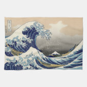 Japans Woodblock: Big Wave van Kanagawa Theedoek (Horizontaal)