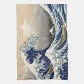 Japans Woodblock: Big Wave van Kanagawa Theedoek (Verticaal)