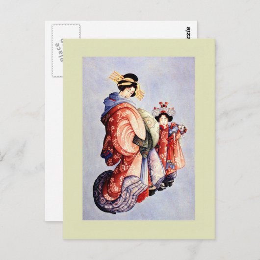 Japans Woodblock Briefkaart (Voorkant / Achterkant)