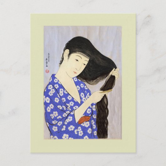 Japans Woodblock Briefkaart (Voorkant)