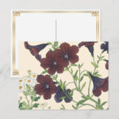  Japans Woodblock Floral Morning Glory Briefkaart (Voorkant / Achterkant)