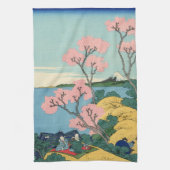 Japans Woodblock: Fuji van Gotenyama Theedoek (Verticaal)