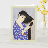 Japans Woodblock Kaart (Gele Bloem)