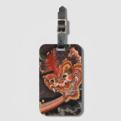 Japans  Woodblock Oni King Shutendoji Bagagelabel (Voorkant (verticaal))