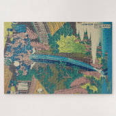 Japans Woodblock Roben Waterfall Oyama Legpuzzel (Horizontaal)