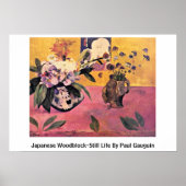 Japans Woodblock-still-leven van Paul Gauguin Poster (Voorkant)