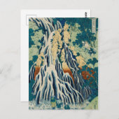 Japans Woodblock Waterfall Kirifuri Briefkaart (Voorkant / Achterkant)
