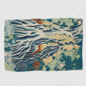 Japans Woodblock Waterfall Kirifuri Golfhanddoek (Horizontaal)