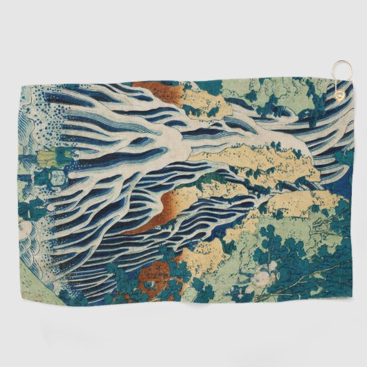  Japans Woodblock Waterfall Kirifuri Golfhanddoek (Horizontaal)
