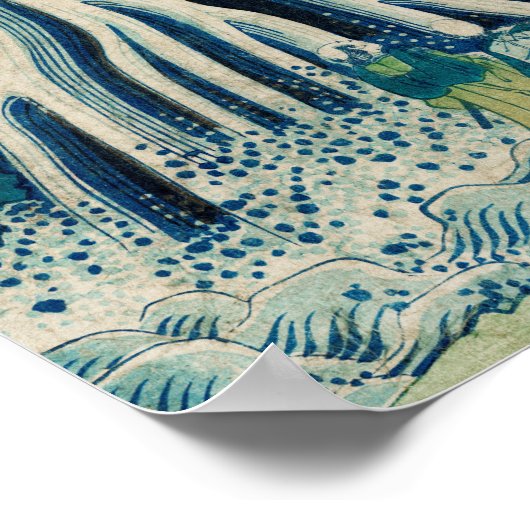  Japans Woodblock Waterfall Kirifuri Poster (Hoek)