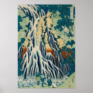  Japans Woodblock Waterfall Kirifuri Poster