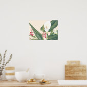 Japans Woodblock White Calla Lily Poster (Keuken)
