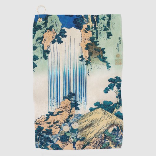 Japans Woodblock Yoro Waterfall Mino Golfhanddoek (Voorkant)
