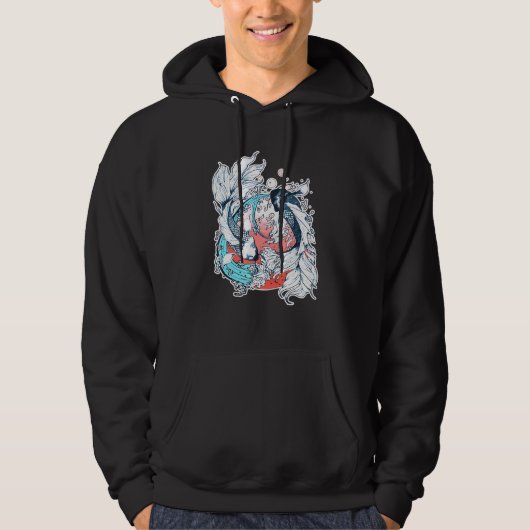 Japans Yin Yang Koi Fish Hoodie (Voorkant)