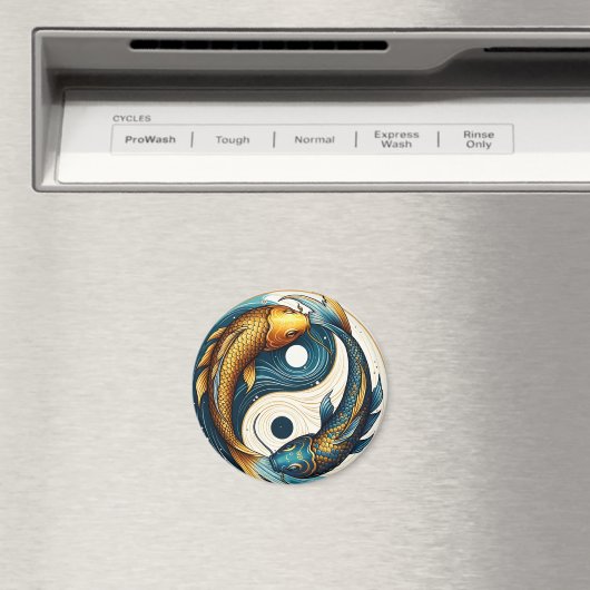Japans Yin Yang symbool Koi Vis Magneet (Insitu (Vaatwasser))