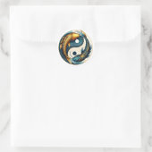 Japans Yin Yang symbool Koi Vis Ronde Sticker (Tas)