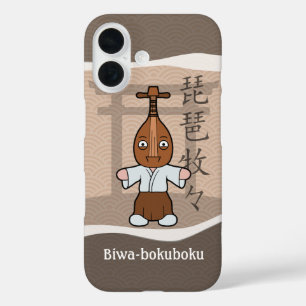 Japans Yokai Biwa-bokuboku Lute Man iPhone 16 Hoesje