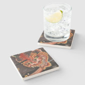 Japans Yokai Oni King Fine Art Stenen Onderzetter (Zijkant)