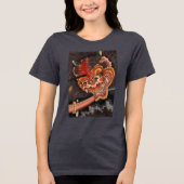  Japans Yokai Oni King Fine Art Tri-Blend Shirt (Voorkant)