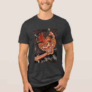  Japans Yokai Oni King Fine Art Tri-Blend Shirt