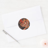 Japans Yokai Oni King Shutendoji Fine Art Ronde Sticker (Envelop)