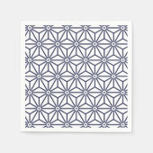 Japans Yukata Jinbei Asanoha Navy blauw Servet (Voorkant)