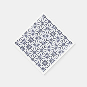 Japans Yukata Jinbei Asanoha Navy blauw Servet