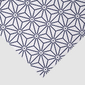 Japans Yukata Jinbei Asanoha Navy blauw Tissuepapier (Detail)